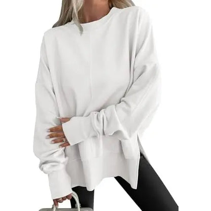 Sloane™ | Oversized Split-Hem Fleece Sweatshirt