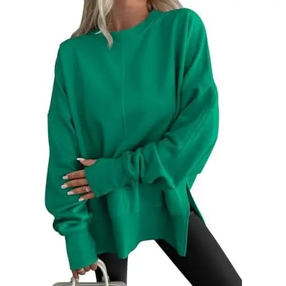 Sloane™ | Oversized Split-Hem Fleece Sweatshirt