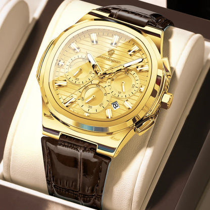 Aurevex™ - Luxury Chronograph Leather Watch