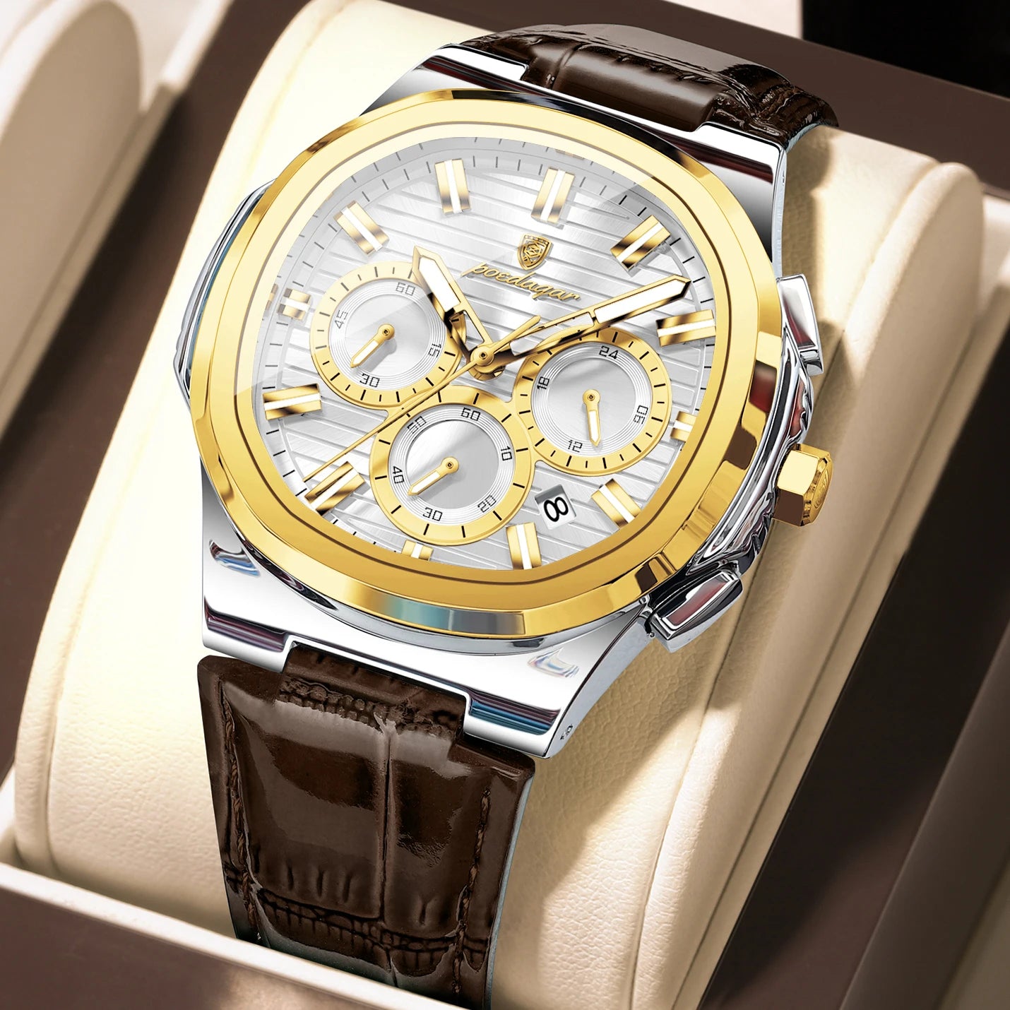 Aurevex™ - Luxury Chronograph Leather Watch