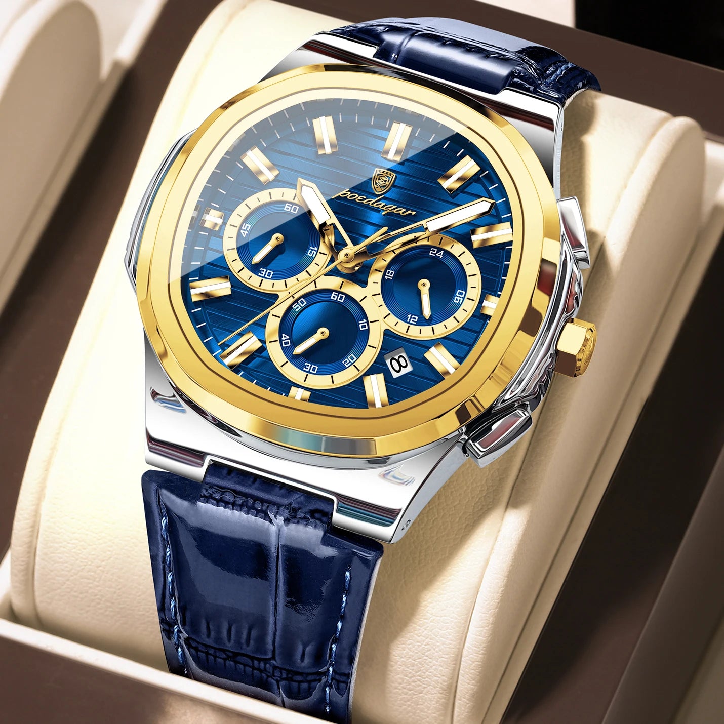 Aurevex™ - Luxury Chronograph Leather Watch