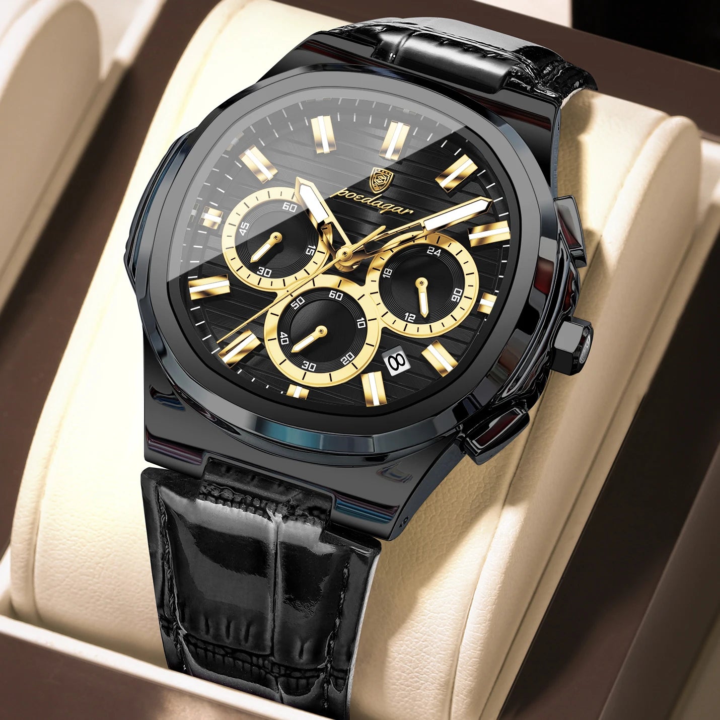 Aurevex™ - Luxury Chronograph Leather Watch