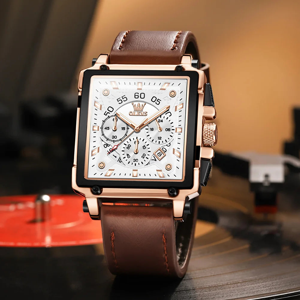 Rovaire™ - Luxury Square Chronograph Watch