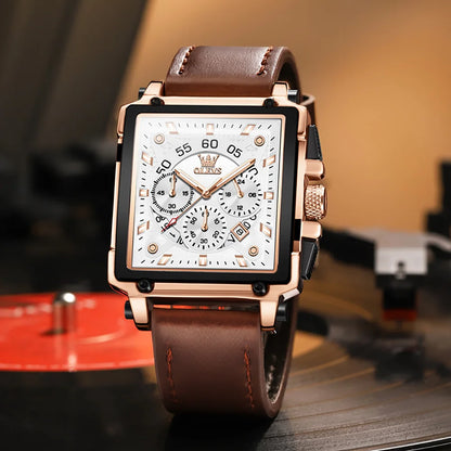 Rovaire™ - Luxury Square Chronograph Watch