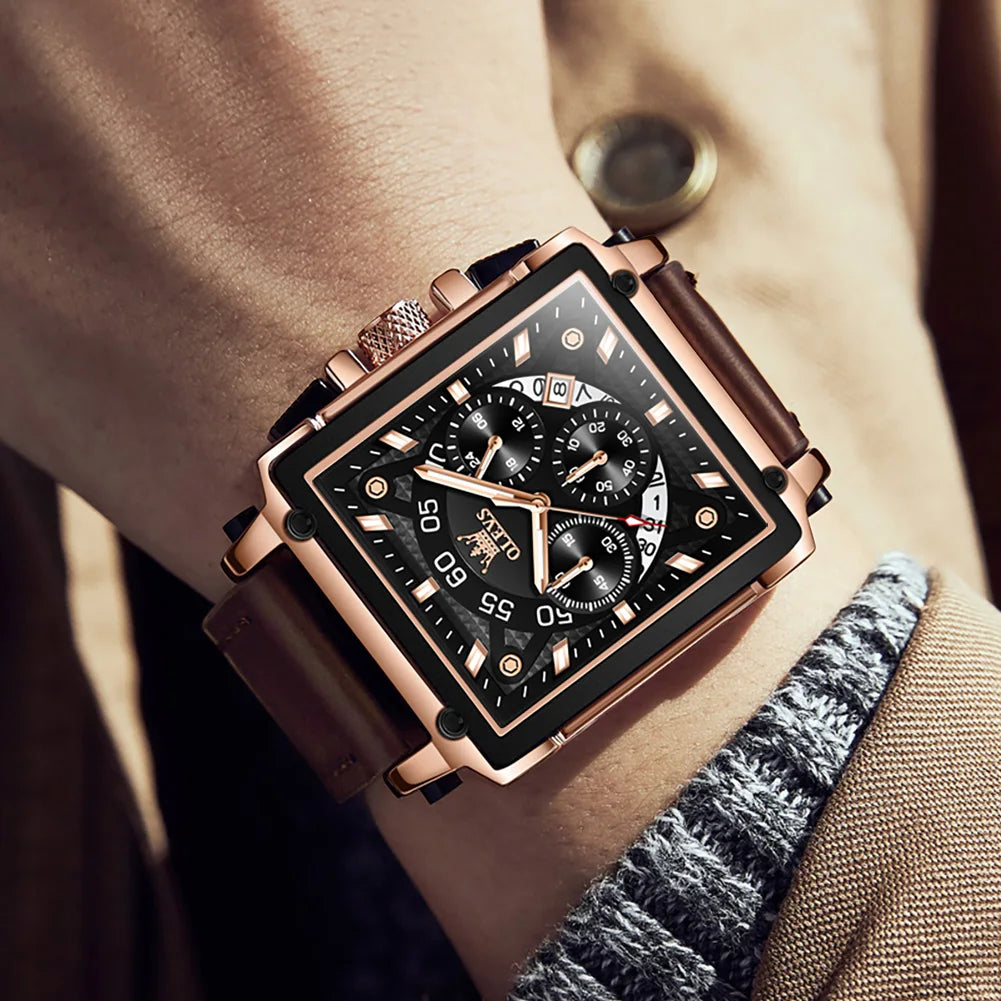 Rovaire™ - Luxury Square Chronograph Watch