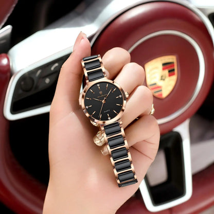 Rosavelle™ - Elegant Ceramic Quartz Watch