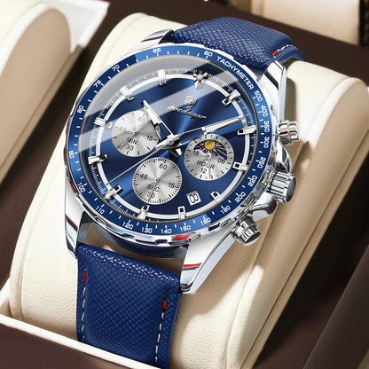 Velmora™ - Luxury Chronograph Leather Watch