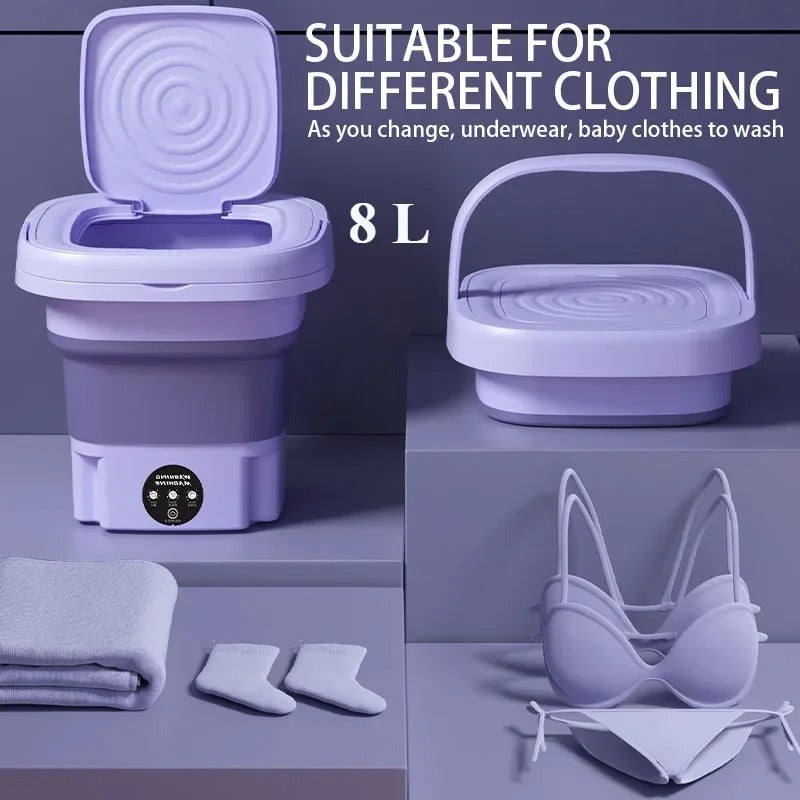 Portable 8L Foldable Washing Machine & Mini Spin Dryer