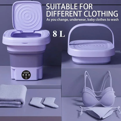 Portable 8L Foldable Washing Machine & Mini Spin Dryer