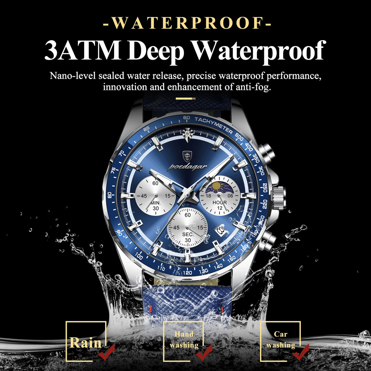 Velmora™ - Luxury Chronograph Leather Watch