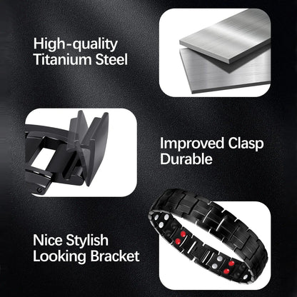 Health Magnetic Stainless-Steel Bracelet for Weightloss, Arthritis, balanced sleep (anti stress), and Anti-Radiation