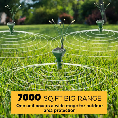 Solar Ultrasonic Animal Repeller – Waterproof Pest Deterrent for Moles, Snakes, Gophers & Yard Critters