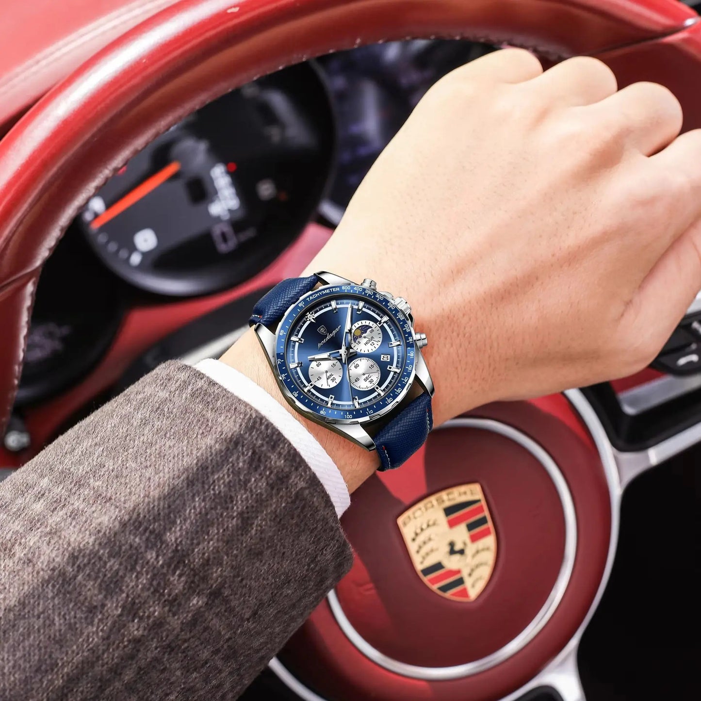 Velmora™ - Luxury Chronograph Leather Watch