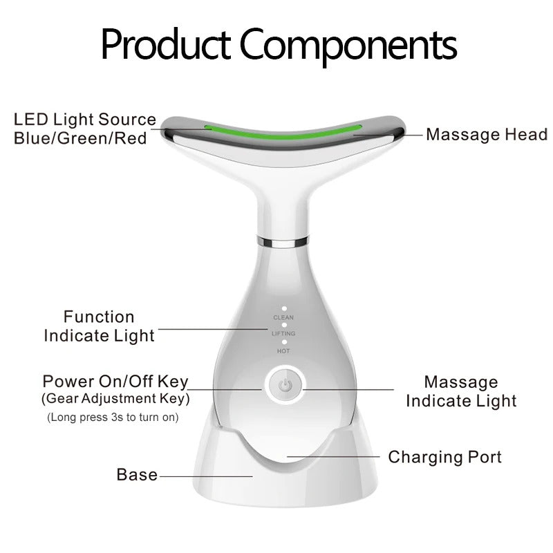 LumiLift Pro™ - 7-Color LED Face & Neck Massager