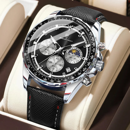 Velmora™ - Luxury Chronograph Leather Watch