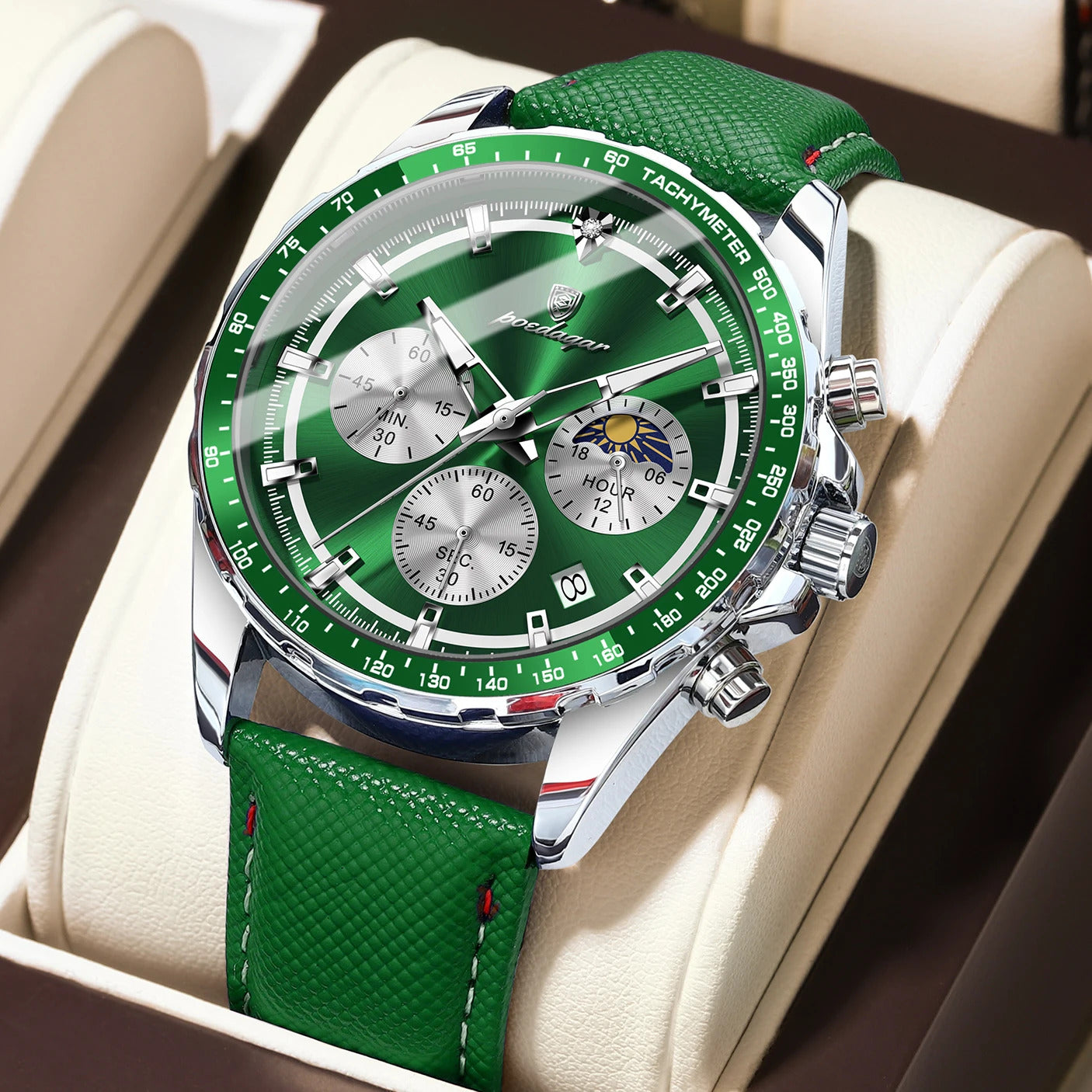 Velmora™ - Luxury Chronograph Leather Watch